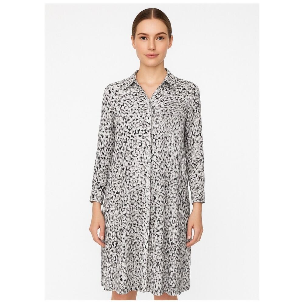CAbi Style 822 Shirt Dress Button Front Collared Stretch Soft Career Casual - S